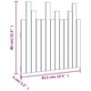 vidaXL Väggmonterad huvudgavel vit 82,5x3x80 cm massiv furu