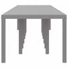 vidaXL Trädgårdsmiddag Bord Ljusgrå 400 x 100 x 73 cm konstrotting