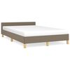 vidaXL S&auml;ngram utan madrass taupe 120x200 cm tyg