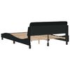 vidaXL Bed Frame "Dover" Black 140x190 cm Fabric