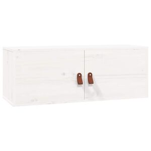 vidaXL V&auml;ggsk&aring;p vit 80x30x30 cm massiv furu