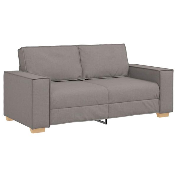 vidaXL 2-sitssoffa taupe 140 cm tyg
