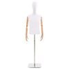 vidaXL Justerbar mannek&auml;ng 170-218 cm med bas Man PP Vit 170 - 242 cm