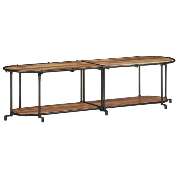 vidaXL Tv-bänk 160x42x40 cm massiv akaciaträ