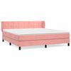 vidaXL Rams&auml;ng med madrass rosa 180x200 cm sammet