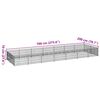 vidaXL Hundg&aring;rd silver 14 m&sup2; st&aring;l