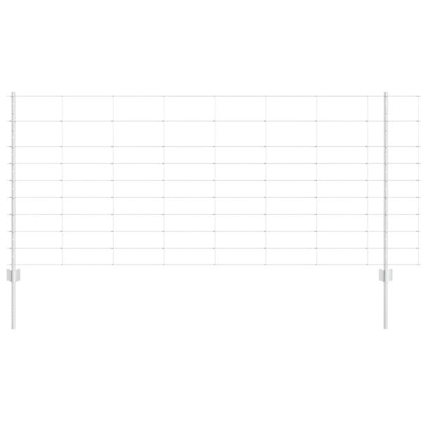 vidaXL St&auml;ngsel med stolpe Silver 1 x 50 m St&aring;l