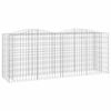 vidaXL Gabion b&aring;gformad 200x50x100 cm galvaniserat j&auml;rn