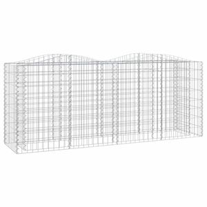 vidaXL Gabion b&aring;gformad 200x50x100 cm galvaniserat j&auml;rn
