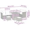 vidaXL Trädgårdsoffset 9 pcs Beige konstrotting