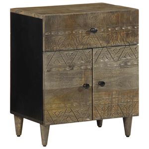 vidaXL S&auml;ngbord ljusgr&aring;tt 50x33x60 cm massivt tr&auml; mango