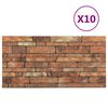 vidaXL V&auml;ggpaneler 10 pcs Brun och vit 100 x 50 cm EPS Skum