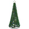 vidaXL Glittrig LED-julgran med fot EKENAS 180 cm 220 LED-lampor