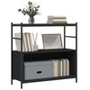 vidaXL Bokhylla svart 80x30x78,5 cm konstruerat trä och järn