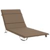 vidaXL Solstol Kudde GEMERT 100% Polyester Taupe 200 x 80 x 3 cm