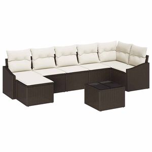 vidaXL Soffset 8 st Brun konstrotting