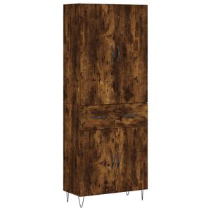 vidaXL H&ouml;gsk&aring;p r&ouml;kf&auml;rgad ek 69,5x34x180 cm konstruerat tr&auml;