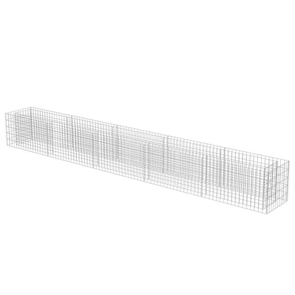 vidaXL Planteringsgabion upph&ouml;jd galvaniserat st&aring;l 450x50x50 cm