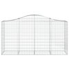 vidaXL Gabioner b&aring;gformade 30 st 200x50x100/120 cm galvaniserat j&auml;rn