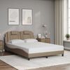 vidaXL Bed Frame "Viana" without Mattress Cappuccino 140x200 cm Faux Leather