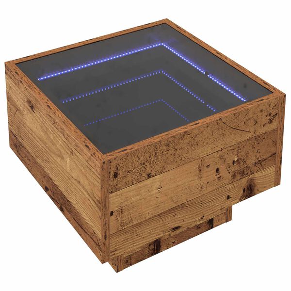 vidaXL Kaffeebord Gammalt tr&auml; 40 x 40 x 30 cm Konstruerat tr&auml;