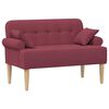 vidaXL Loveseat med knapprapport Vinr&ouml;d 120 x 65 x 79 cm Tyg