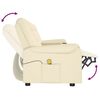 vidaXL Massagefåtölj med kopphållare 4-sits gräddvit