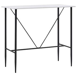 vidaXL Barbord vit 120x60x110 cm MDF