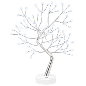 vidaXL Mini julgran Starburst 2 st Silver 12 x 50 cm St&aring;l