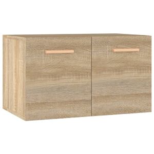 vidaXL V&auml;ggsk&aring;p sonoma-ek 60x36,5x35 cm konstruerat tr&auml;