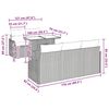 vidaXL Trädgårdsoffset 6 pcs Ljusgrå 100 x 55 x 73 cm Poly rattan