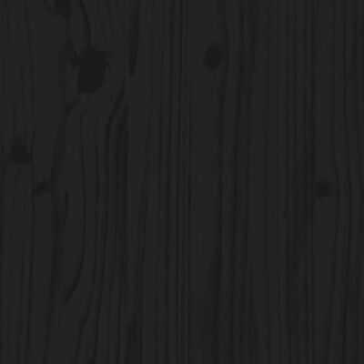 vidaXL Sänggavel svart 185,5x4x100 cm massiv furu