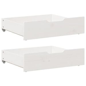 vidaXL S&auml;ngl&aring;dor 2 st vit 65x55x17 cm massiv furu