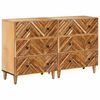 vidaXL F&ouml;rvaringssk&aring;p 2 st 60 x 33,5 x 75 cm Massivt mangotr&auml; Brun