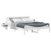 vidaXL S&auml;ngram med huvudgavel Vit 150 x 200 cm Massiv furu