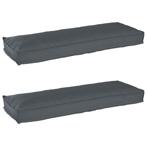 vidaXL Pallkuddset 2 pcs Antracit 120 x 40 x 8 cm Oxford Tyg