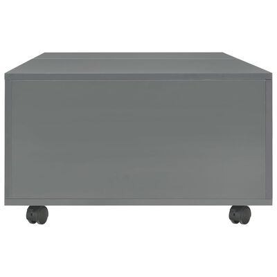 vidaXL Soffbord grå högglans 120x60x35 cm