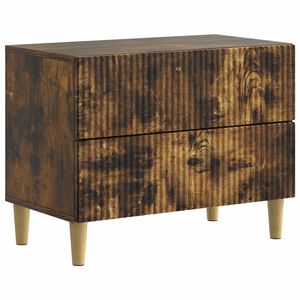 vidaXL Nattduksbord med l&aring;da R&ouml;kt ek 62 x 34,5 x 48 cm Konstruerat tr&auml;