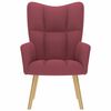 vidaXL Vilstol vinröd tyg