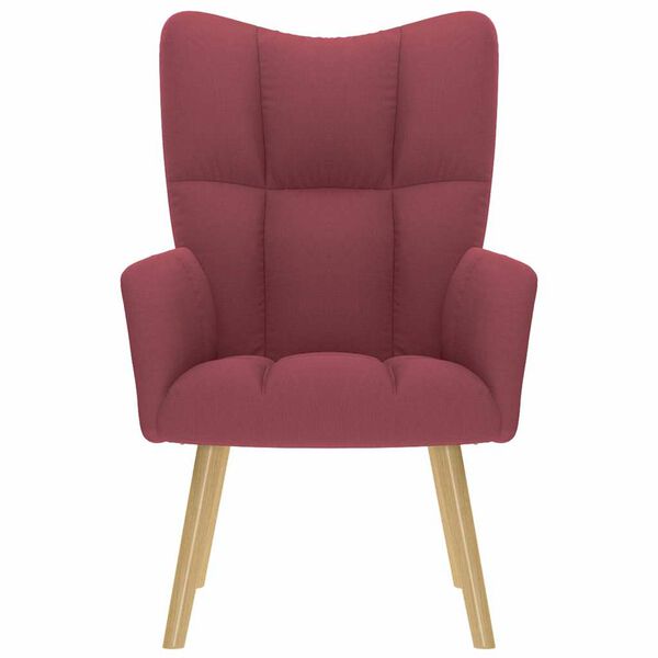 vidaXL Vilstol vinröd tyg