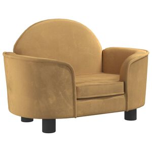 vidaXL Hundb&auml;dd brun 66x40x45 cm sammet