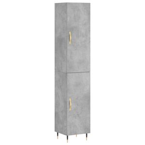 vidaXL H&ouml;gsk&aring;p betonggr&aring; 34,5x34x180 cm konstruerat tr&auml;