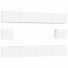 vidaXL Tv-skåp 6 delar vit konstruerat trä