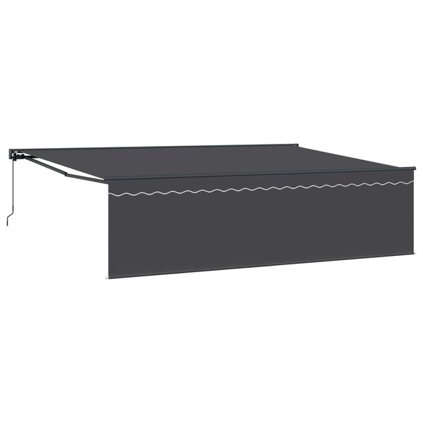 vidaXL Utf&auml;llbar markis Antracit 500 &times; 300 cm Polyester och aluminium