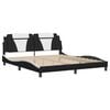 vidaXL Bed Frame "Viana" without Mattress Black and White 180x200 cm Faux Leather