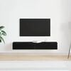 vidaXL V&auml;ggmonterat sk&aring;p med l&aring;da 2 pcs Svart Ek 68 x 30 x 20 cm