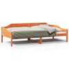 vidaXL S&auml;ngram utan madrass vaxad brun 90x190 cm massiv furu