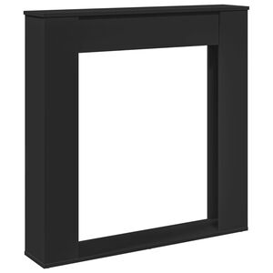 vidaXL Spiselkrans svart 100x20x100 cm konstruerat tr&auml;