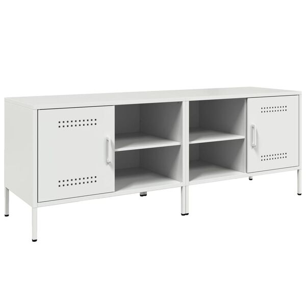 vidaXL Tv-b&auml;nk 2 st vit 68x39x50,5 cm st&aring;l
