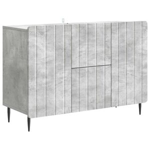 vidaXL Sideboard med l&aring;da Betonggr&aring; 89 x 34,5 x 62 cm Konstruerat tr&auml;